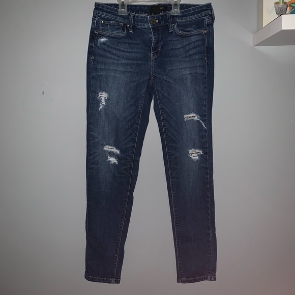 White House Black Market Denim - WHBM Girlfriend Distressed Jeans
